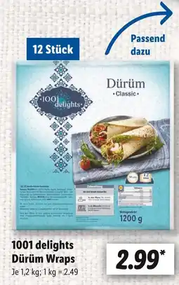 Lidl 1001 delights dürüm wraps classic Angebot