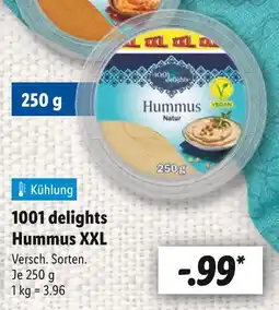 Lidl 1001 delights hummus xxl natur Angebot