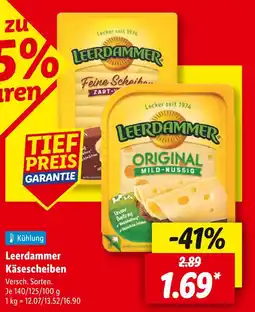 Lidl Leerdammer feine scheiben zart-würzig Angebot