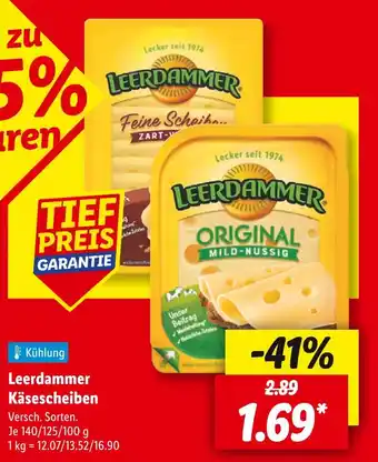 Lidl Leerdammer feine scheiben zart-würzig Angebot