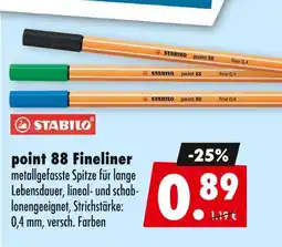 Mäc Geiz Stabilo point 88 fineliner Angebot