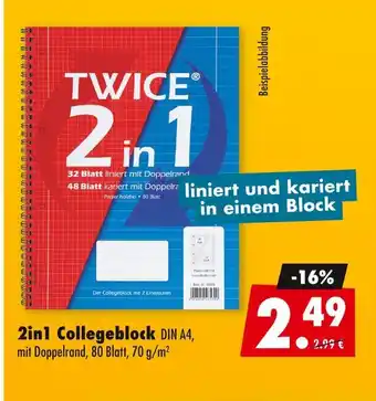 Mäc Geiz 2in1 collegeblock Angebot