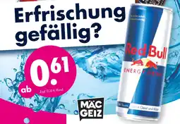Mäc Geiz Red bull energy drink Angebot