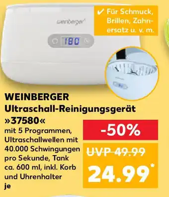 Kaufland WEINBERGER Ultraschall-Reinigungsgerät 37580 Angebot