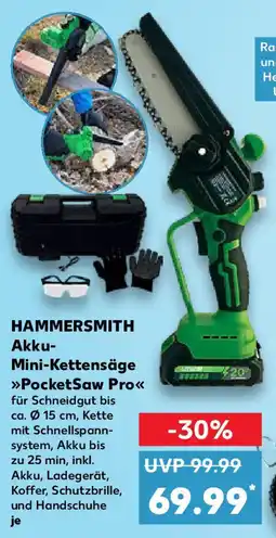 Kaufland HAMMERSMITH Akku- Mini-Kettensäge PocketSaw Pro Angebot