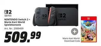 MediaMarkt NINTENDO Switch 2 + Mario Kart World Spielekonsole Angebot