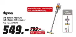 MediaMarkt dyson V15 detect Absolute kabelloser Akkusauger Angebot
