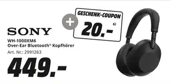 MediaMarkt SONY WH-1000XM6 Over-Ear Bluetooth Kopfhörer Angebot
