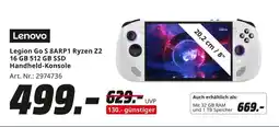 MediaMarkt LESION Legion Go S 8ARP1 Ryzen Z2 16 GB 512 GB SSD Handheld-Konsole Angebot
