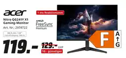 MediaMarkt acer Nitro QG241Y X1 Gaming-Monitor Angebot