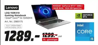 MediaMarkt Lenovo LOQ 15IRX10 Gaming-Notebook Angebot