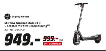 MediaMarkt SEGWAY Ninebot MAX G3 D E-Scooter mir Straßenzulassung Angebot