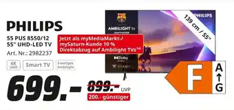 MediaMarkt PHILIPS 55 PUS 8550/12 55" UHD-LED TV Angebot