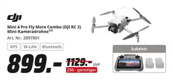 MediaMarkt dji Mini 4 Pro Fly More Combo (DJI RC 2) Mini-Kameradrohne Angebot
