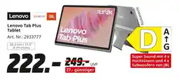 MediaMarkt Lenovo Tab Plus Tablet Angebot