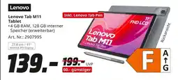 MediaMarkt Lenovo Tab M11 Tablet Angebot