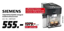 MediaMarkt SIEMENS TQ515D03 EQ500 integral Kaffeevollautomat Angebot