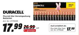 MediaMarkt DURACELL Plus AA 32er Vorratspackung Batterien Angebot