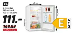 MediaMarkt ok OFR181 EW Kühlschrank Angebot