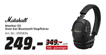 MediaMarkt Marshall Monitor III Over-Ear BluetoothKopfhörer Angebot