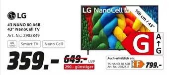 MediaMarkt LG 43 NANO 80 A6B 43" NanoCell TV Angebot