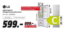 MediaMarkt LG GBV5240CPY Kühlgefrierkombination Angebot