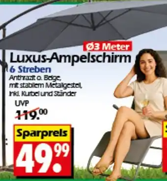 Wreesmann Luxus-Ampelschirm 16 Streben Angebot