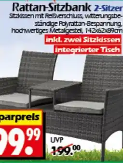 Wreesmann Rattan-Sitzbank 2-Sitzer Angebot