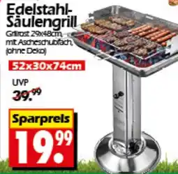 Wreesmann Grill-Holzkohle Edelstahl- Säulengrill Angebot
