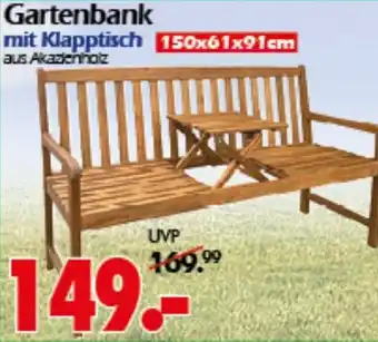 Wreesmann Gartenbank mit Klapptisch Angebot