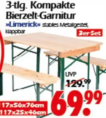 Wreesmann 3-tlg. Kompakte Bierzelt-Garnitur Angebot