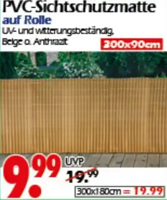 Wreesmann PVC-Sichtschutzmatte auf Rolle Angebot