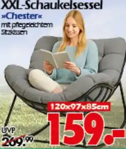 Wreesmann XXL-Schaukelsessel >>Chester mit pregeleichtem Sitzkissen Angebot