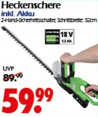 Wreesmann Heckenschere inkl. Akku Angebot