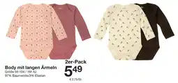 Zeeman Body mit langen Ärmeln 2er-Pack Angebot