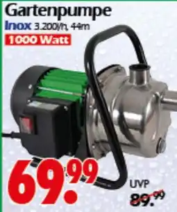 Wreesmann Gartenpumpe Gartenpumpe Inox 3.200, 44m 1000 Watt Angebot