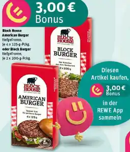REWE Block House American Burger oder Block Burger Angebot