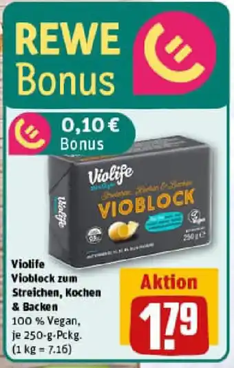 REWE Vioblock zum Streichen, Kochen & Backen Angebot