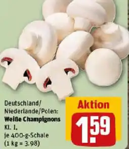 REWE Weiße Champignons Angebot