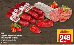 REWE 1 Original ungarische Salami oder Paprika-Kolbasz Angebot