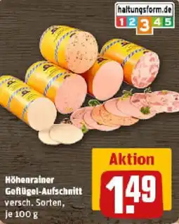 REWE Höhenrainer Geflügel-Aufschnitt Angebot