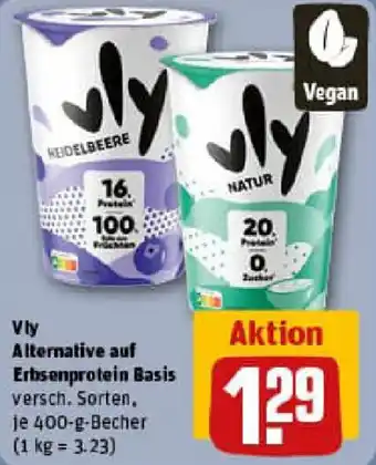 REWE Vly Alternative auf Erbsenprotein Basis Angebot