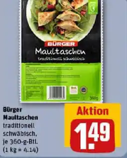 REWE Bürger Maultaschen Angebot