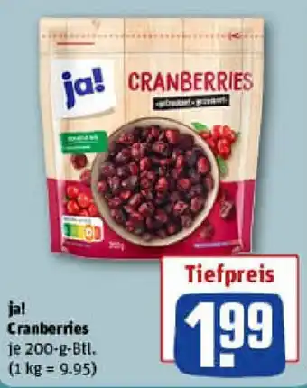 REWE jal Cranberries Angebot