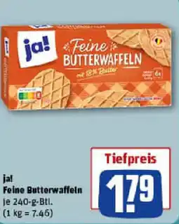 REWE ja! Feine Butterwaffeln Angebot