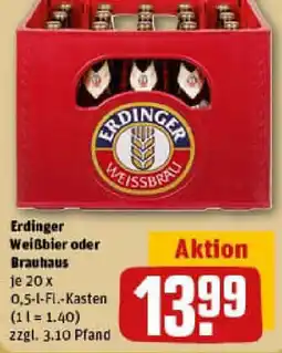 REWE Erdinger Weißbier oder Brauhaus Angebot