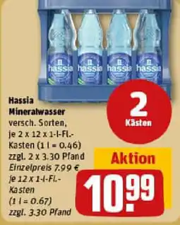 REWE Hassia Mineralwasser Angebot