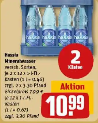 REWE Hassia Mineralwasser Angebot