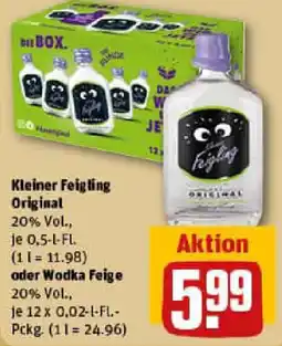 REWE Kleiner Feigling Original oder Wodka Feige Angebot