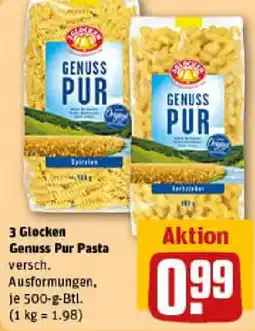 REWE 3 Glocken Genuss Pur Pasta Angebot